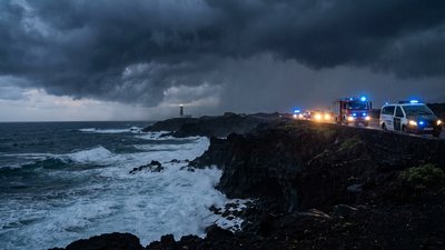 Tormenta sobre las Islas Canarias